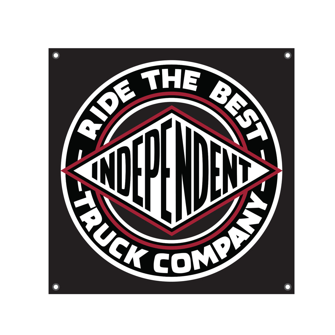 Independent Trucks Built To Grind Vinyl Banner (Black) 36" x 36"