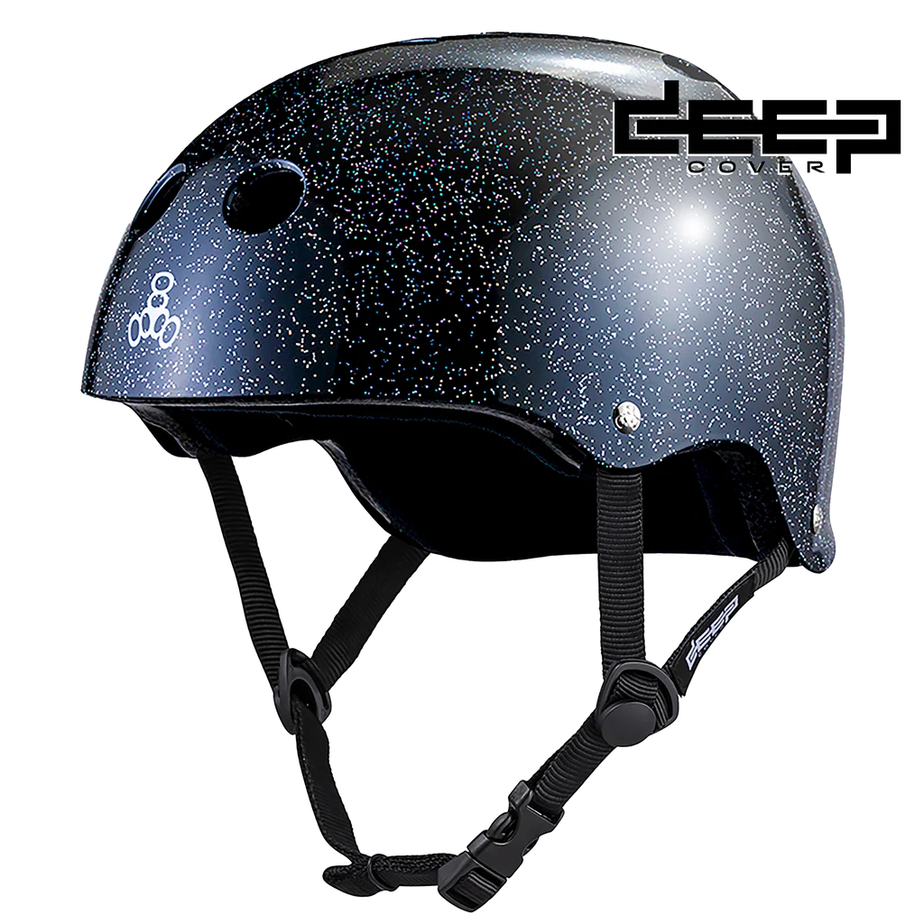 Triple 8 Deep Cover Helmet Black Glitter