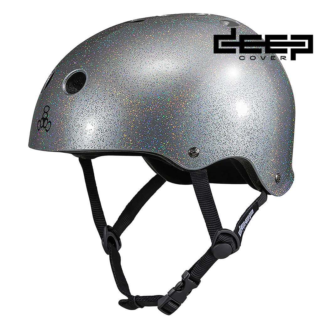 Triple 8 Deep Cover Helmet Silver Glitter