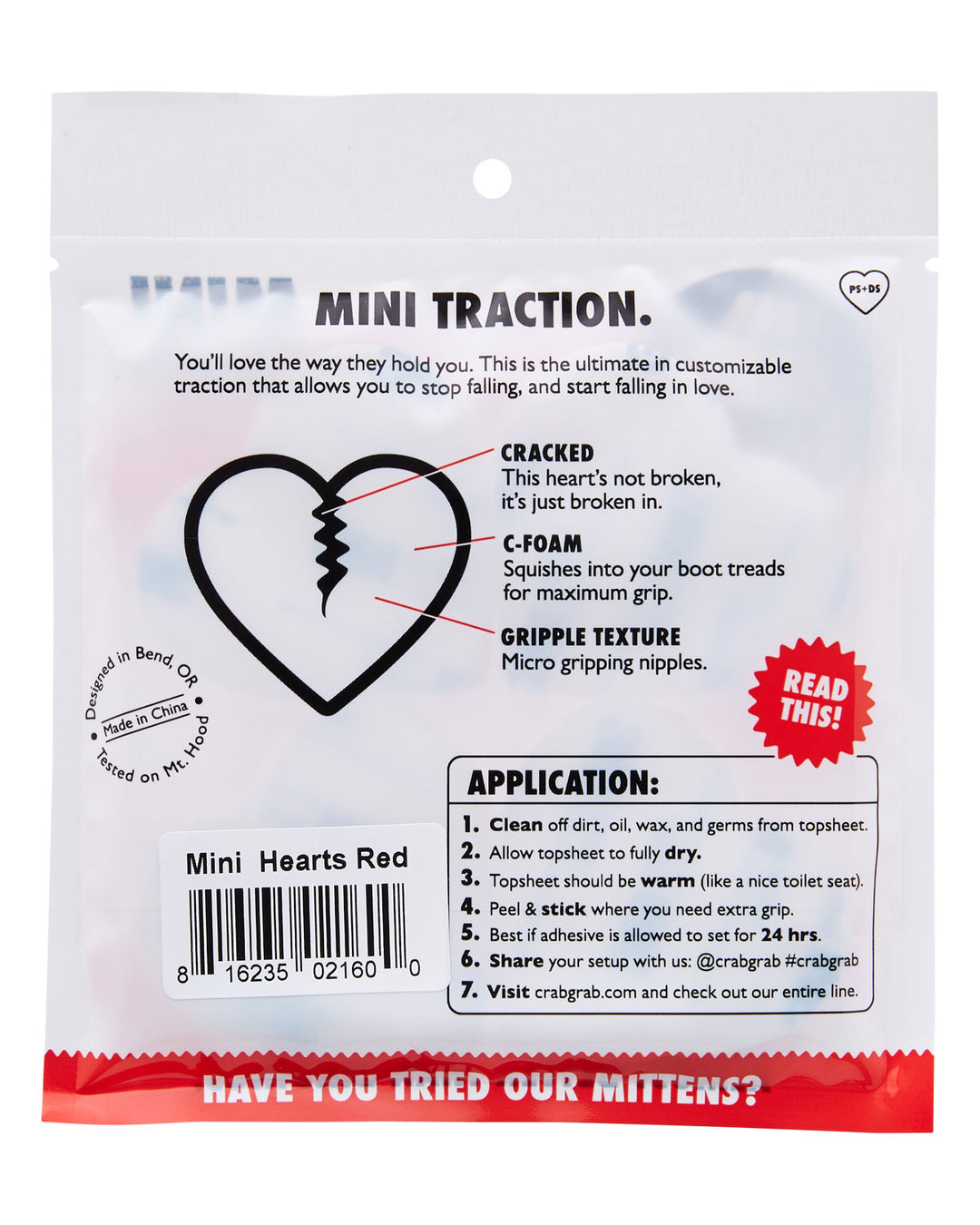 Crab Grab Mini Hearts Stomp Pads Bubblegum Swirl