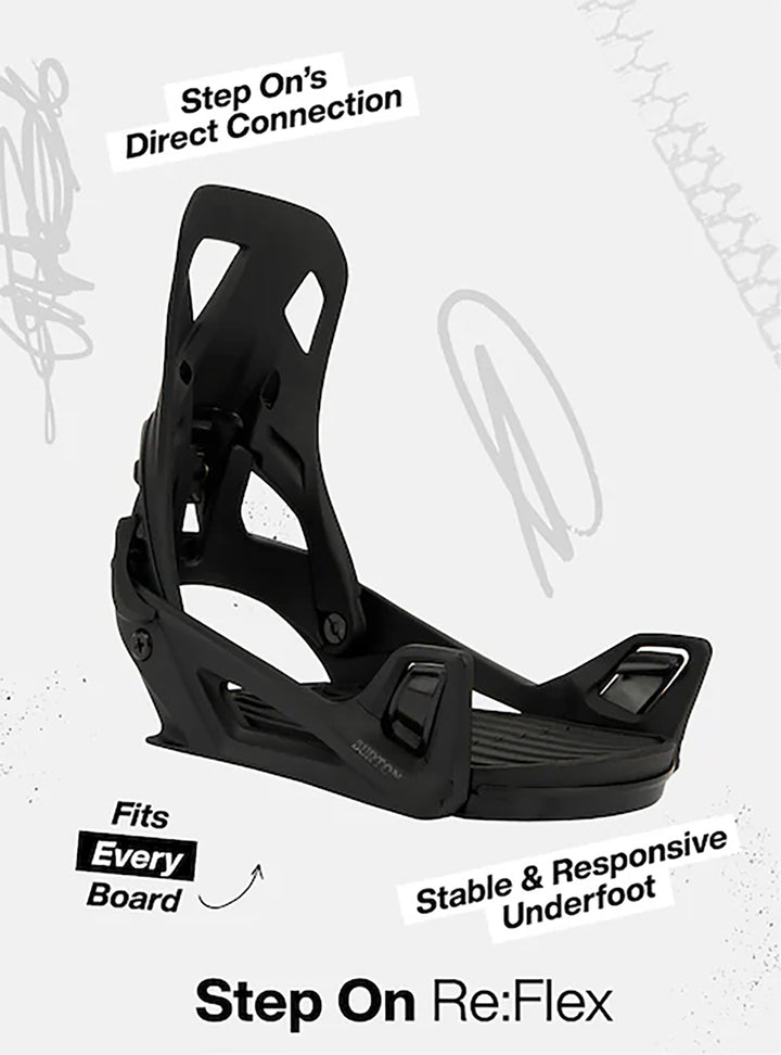 Burton Men’s Step On Re:Flex Snowboard Bindings Black