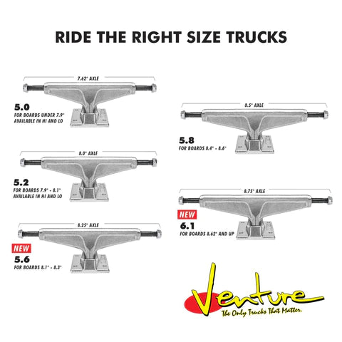 Venture V-Hollow Polished Trucks (Sold As A Single Truck)