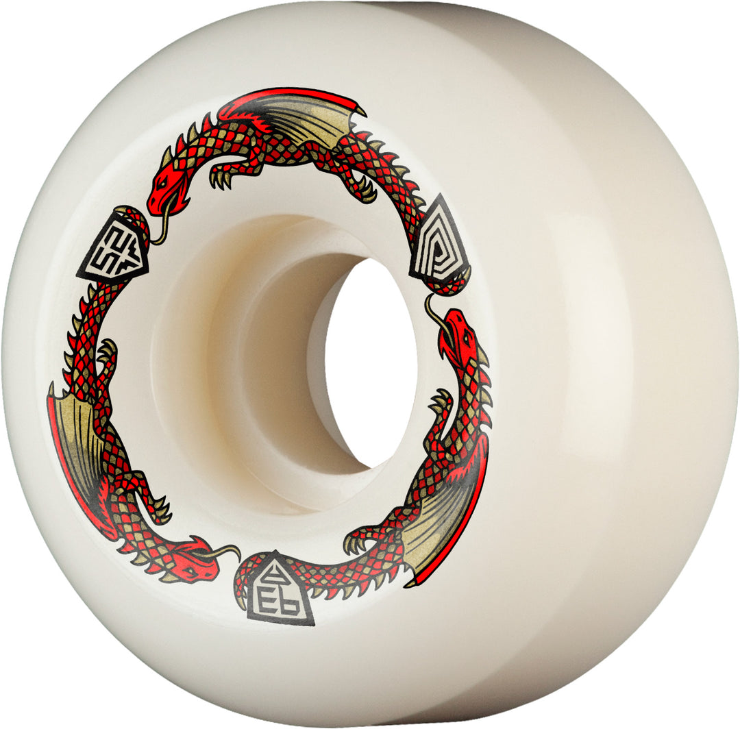 Powell Dragon Formula White/Red Wheels 93a 54mm x 34mm