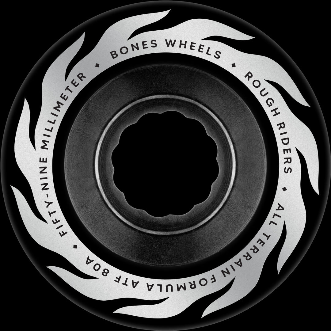 Bones Rough Riders Eternal Flame Black 80a 59mm