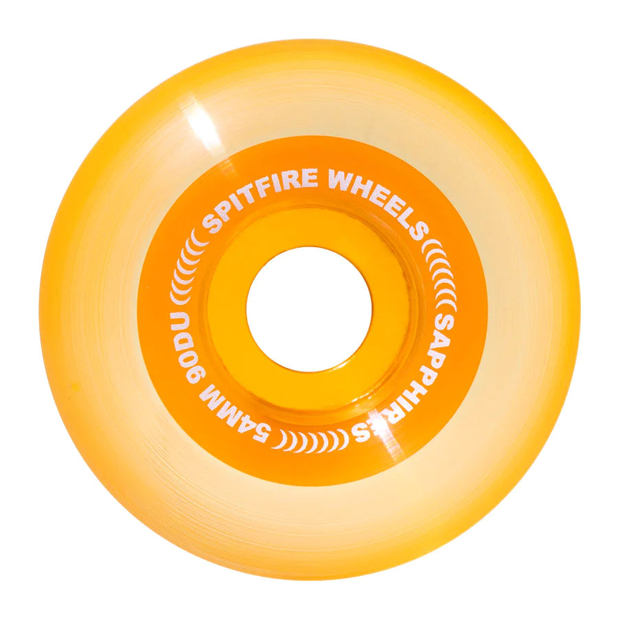 Spitfire Sapphires Wheels Clear/Orange 90d 54mm