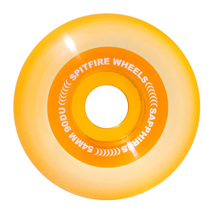 Spitfire Sapphires Wheels Clear/Orange 90d 54mm