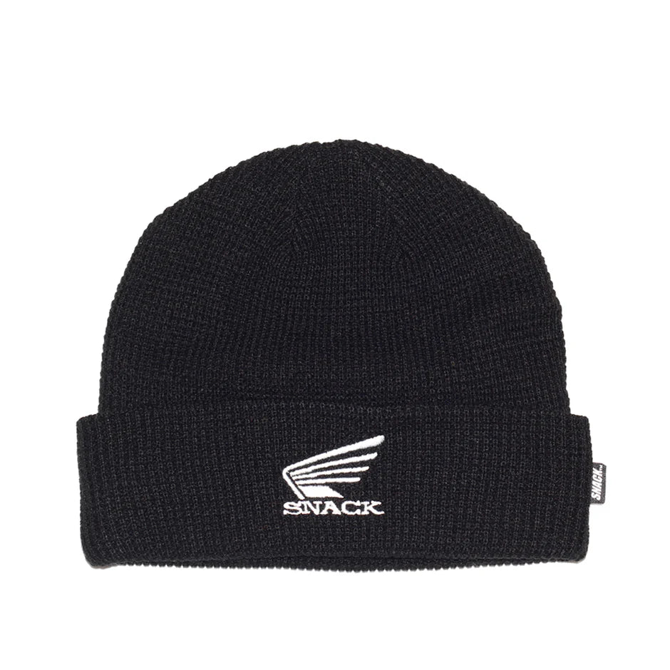 Snack Wings Waffle Beanie Black