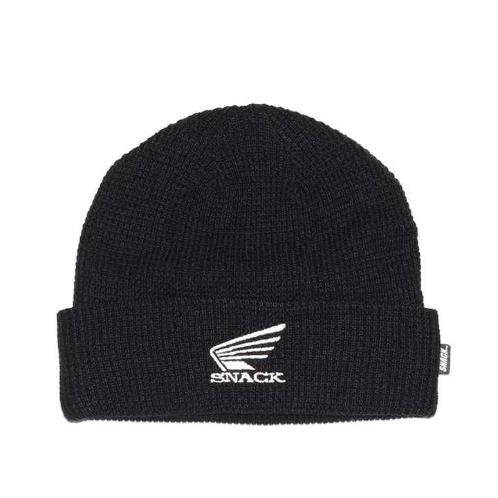 Snack Wings Waffle Beanie Black