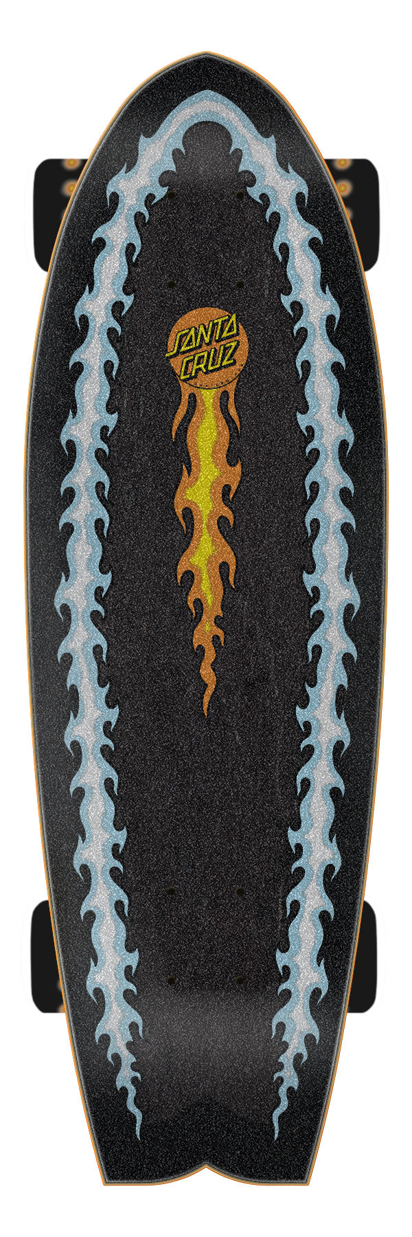 Santa Cruz Flaming Dice Dot Cruiser Complete 8.81"