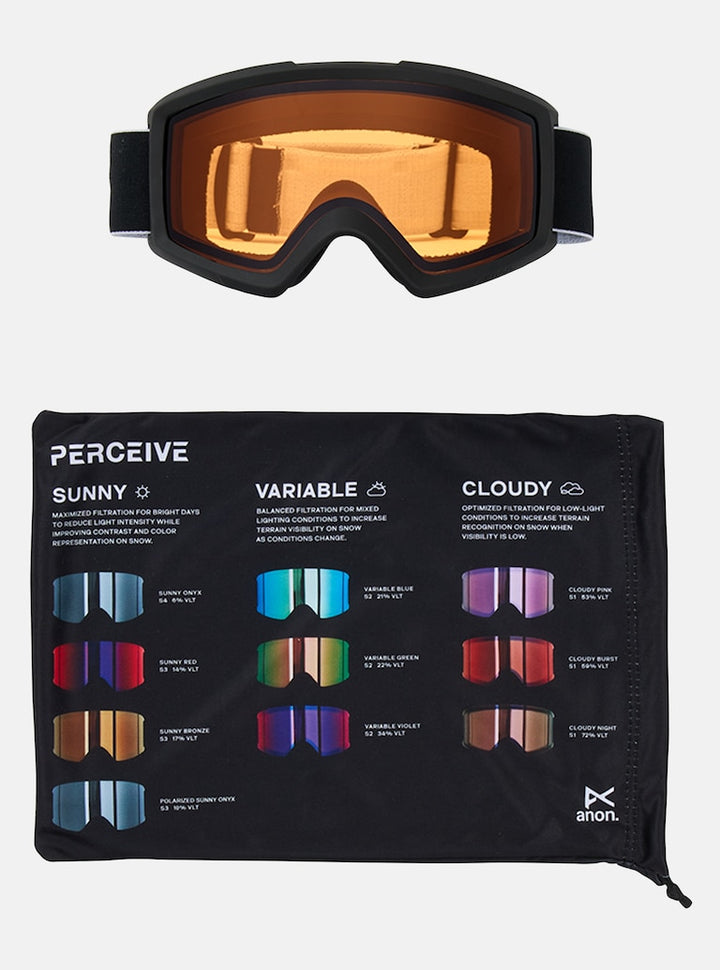 Anon Helix 2.0 Goggles (Non Mirror) - Black + Amber