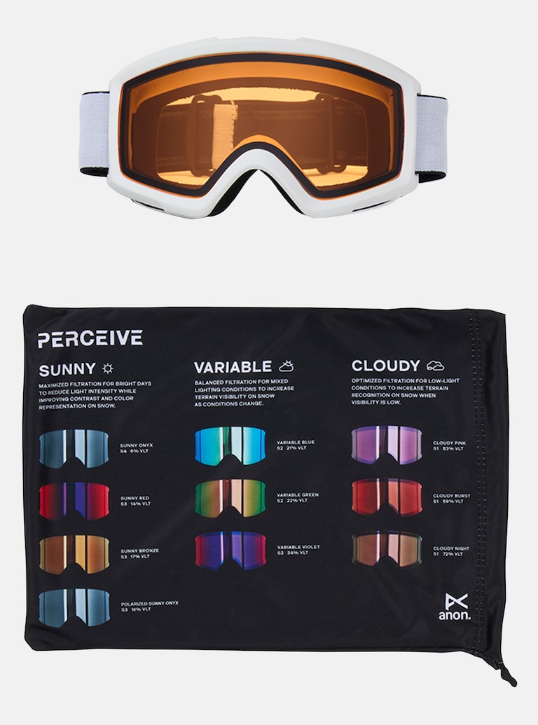 Anon Helix 2.0 Goggles (Non Mirror) - White + Amber
