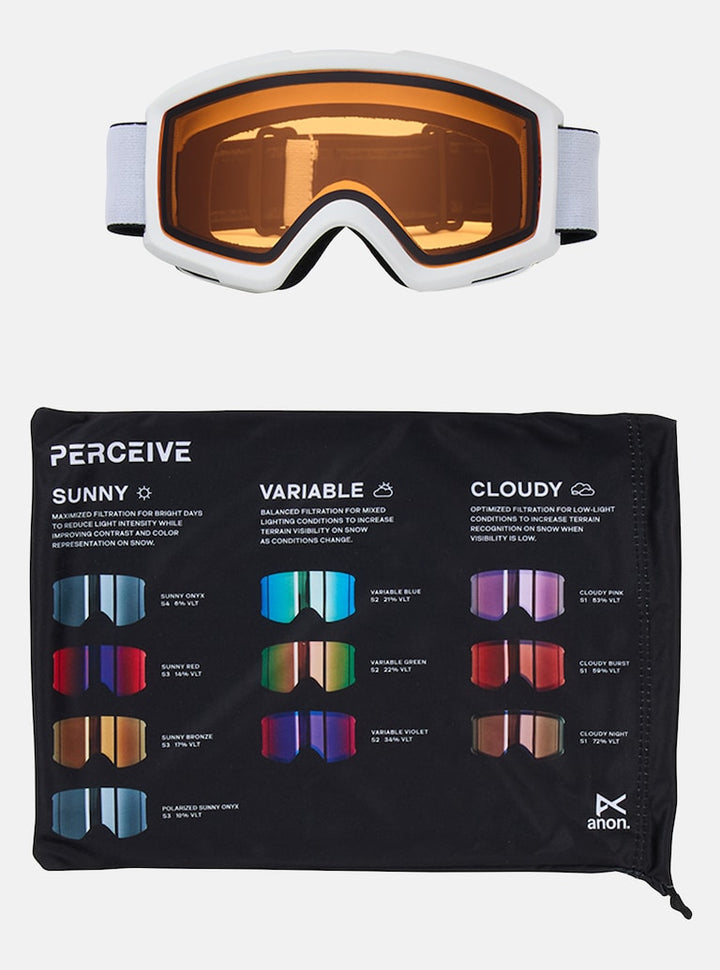 Anon Helix 2.0 Goggles (Non Mirror) - White + Amber