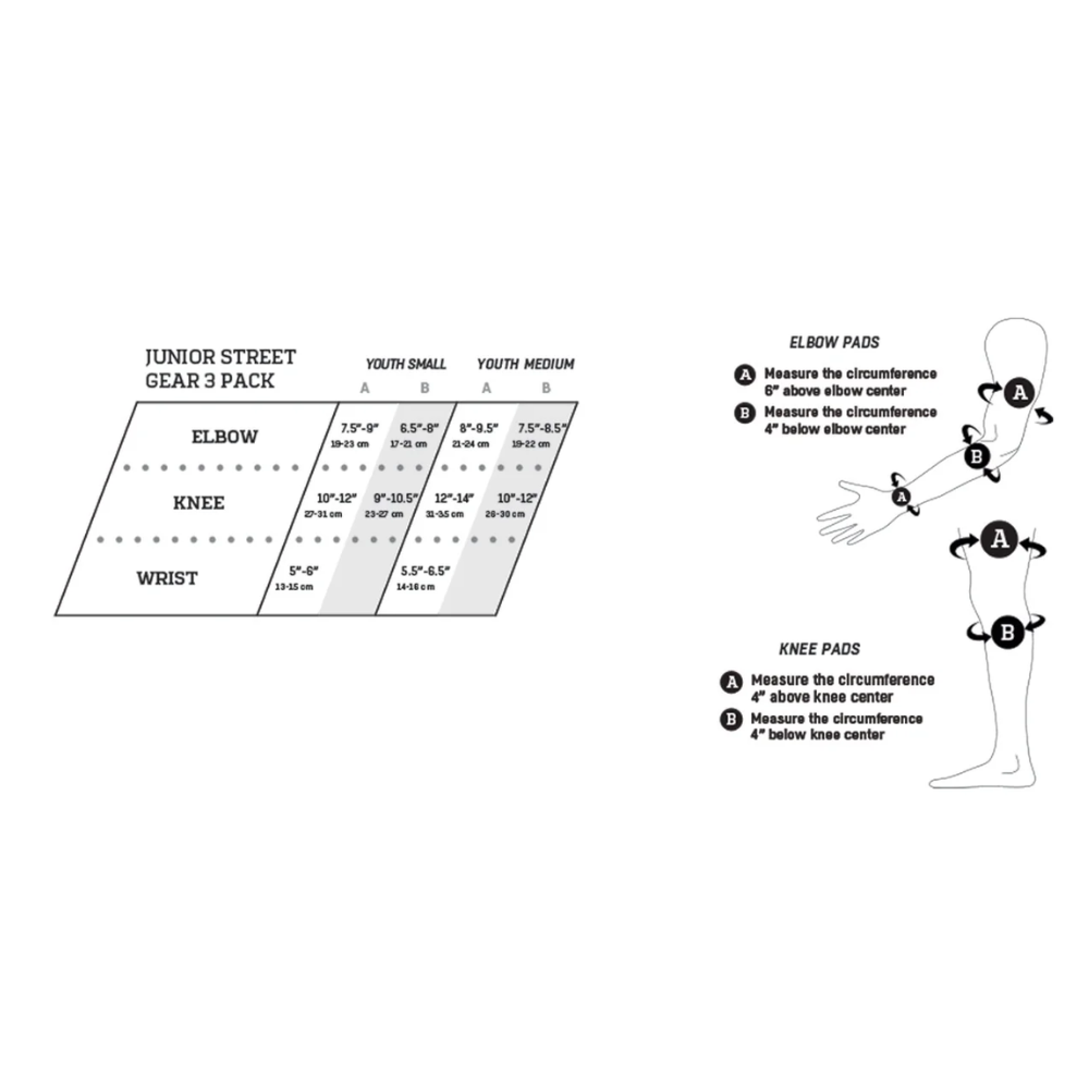 Pro-Tec Street Jr 3-Pack Padset Black