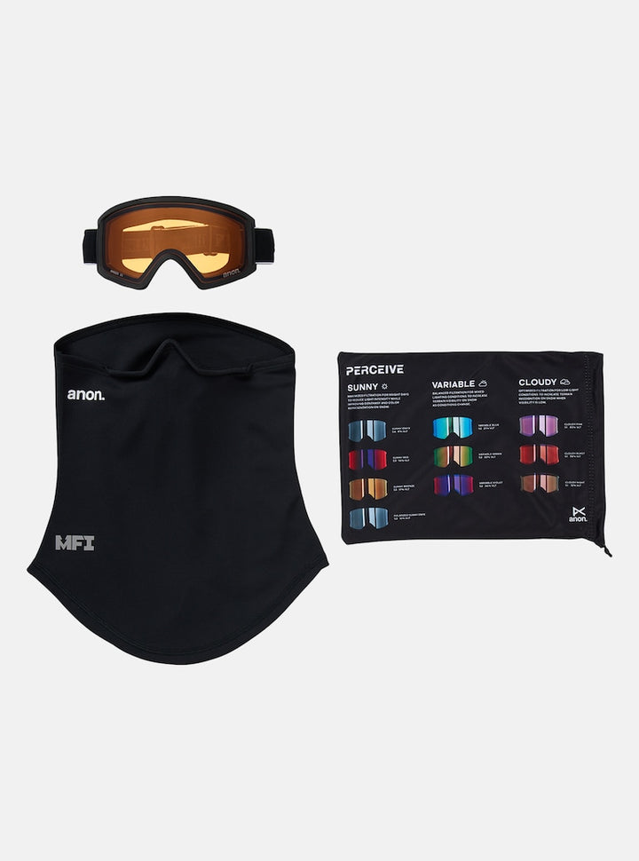 Anon Tracker 2.0 Goggles + MFI® Face Mask - Black + Amber