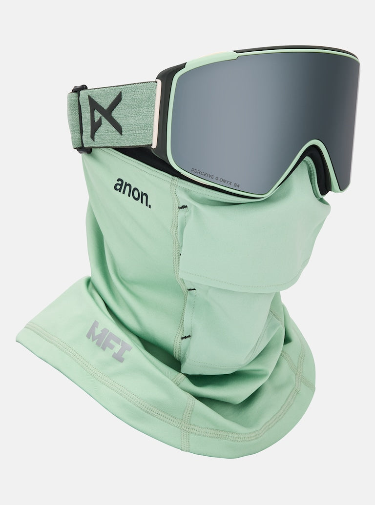 Anon M4S Goggles (Cylindrical) + Bonus Lens + MFI® Face Mask - Soft Sage + Perceive Sunny Onyx