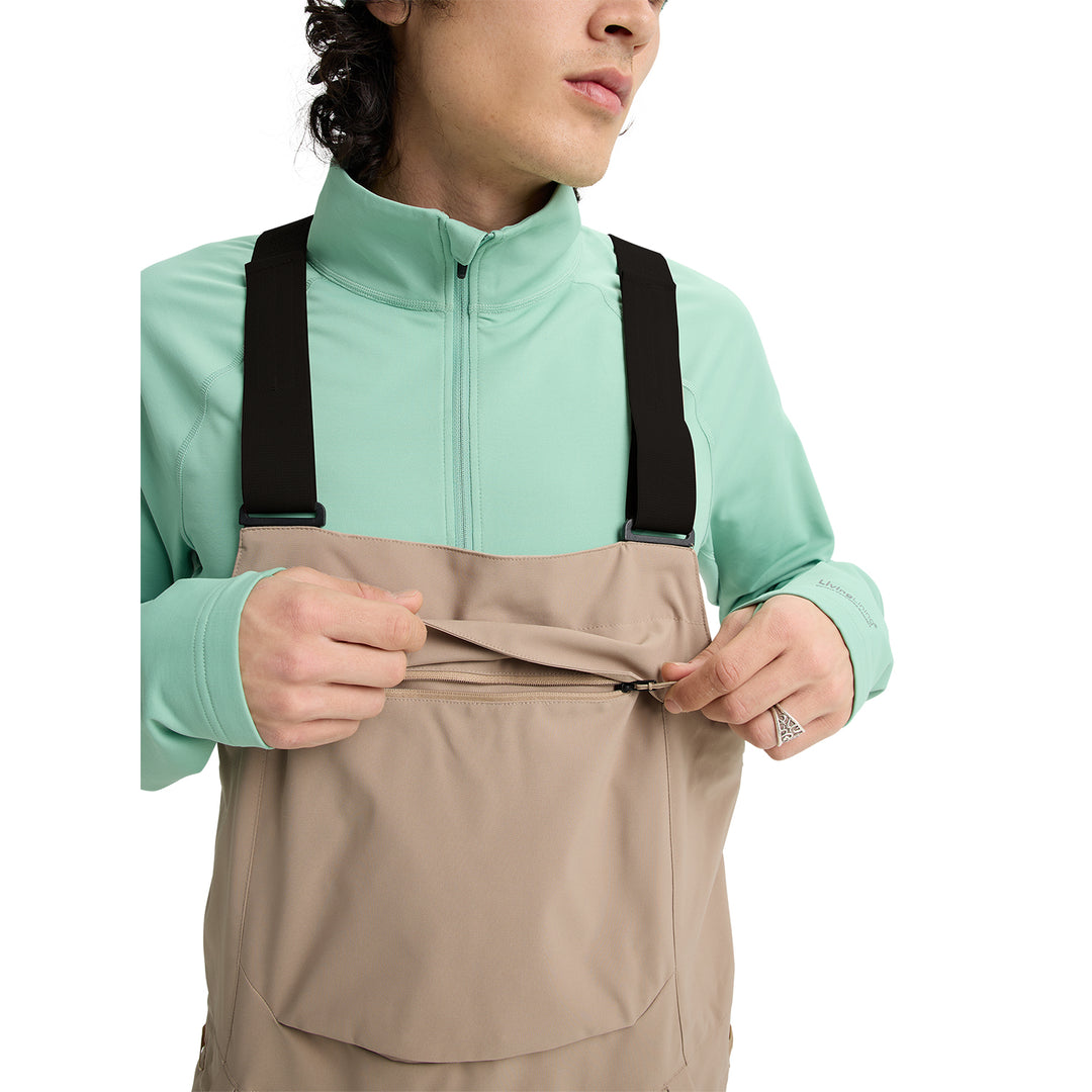 Burton Men's Reserve 2L Stretch Bib Pants - Summit Taupe