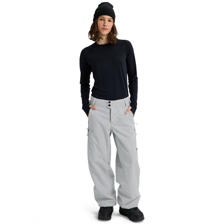 Burton Women's Reserve 2L Relaxed Snow Pant Gray Cloud