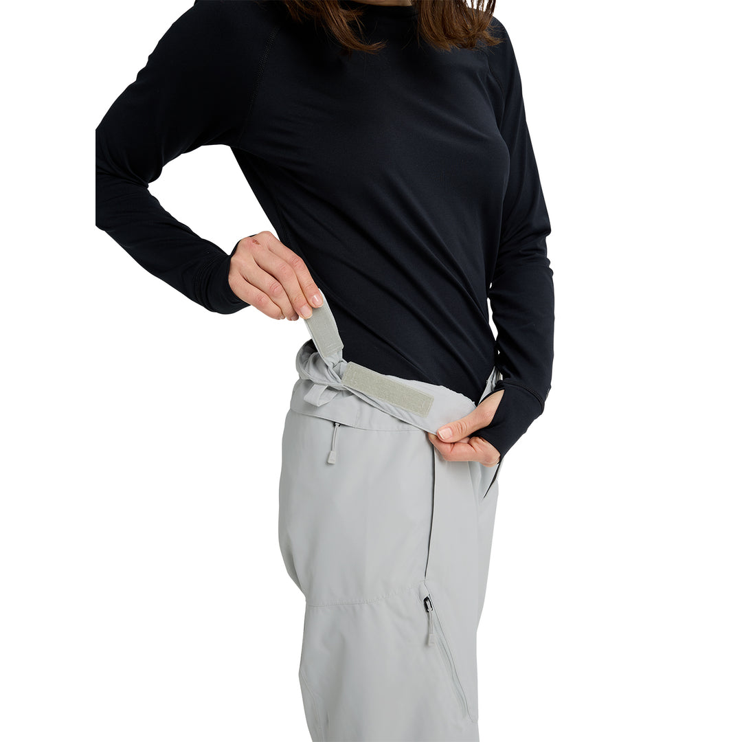 Burton Women's Reserve 2L Relaxed Snow Pant Gray Cloud