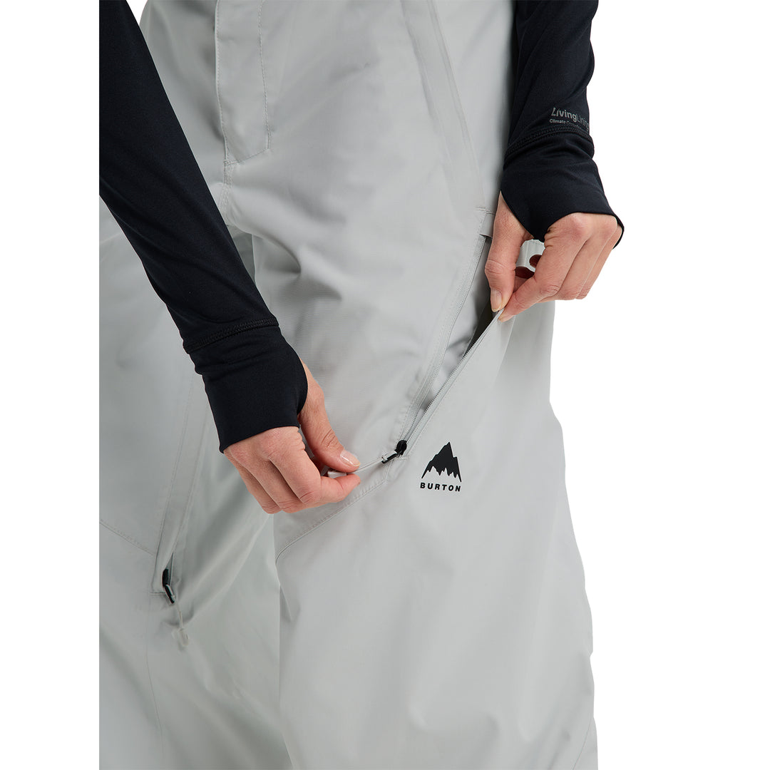 Burton Women's Reserve 2L Relaxed Snow Pant Gray Cloud