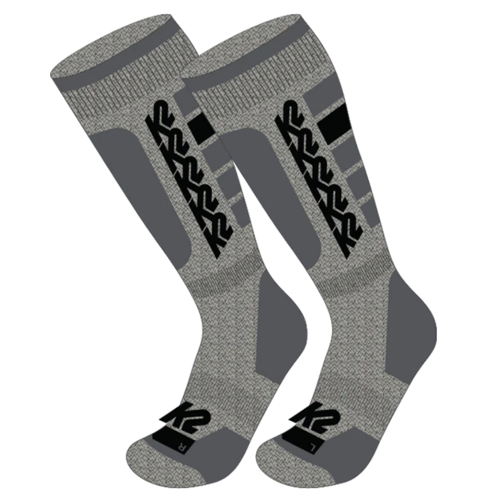 K2 Chain Logo Tech Snowboard Socks Gray/Black
