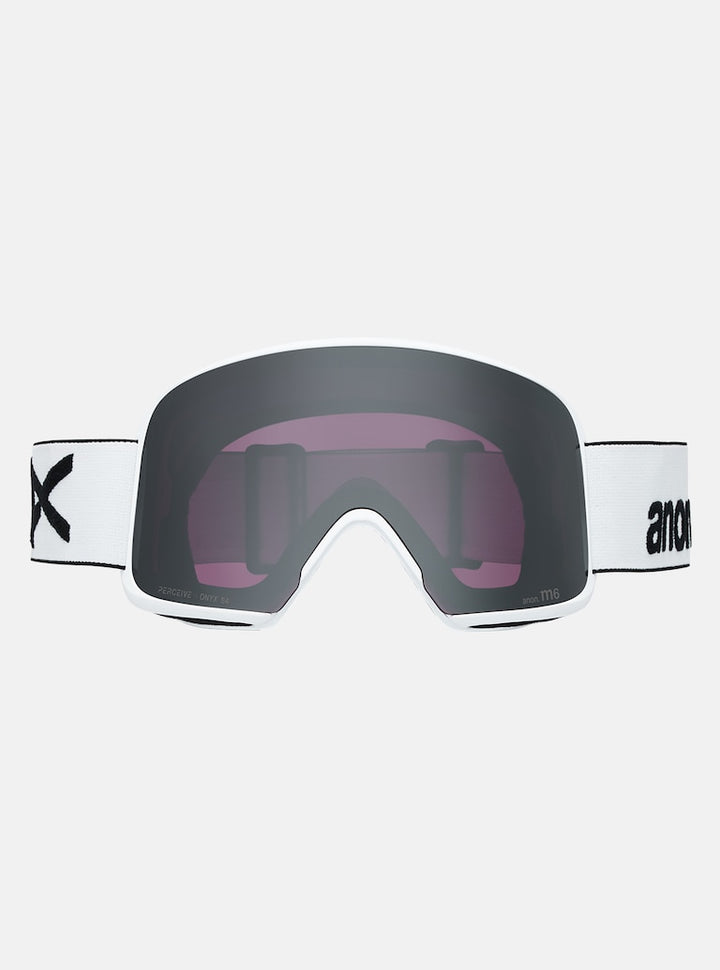 Anon M6 Goggles + Bonus Lens + MFI® Face Mask - White + Perceive Sunny Onyx