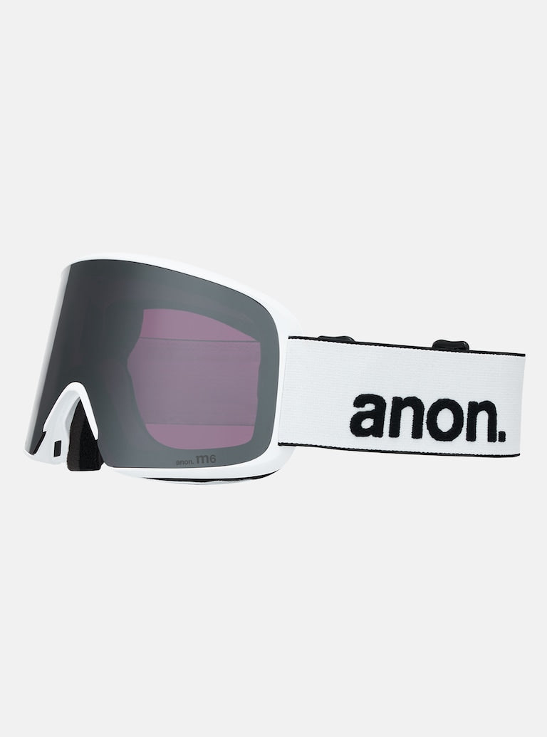 Anon M6 Goggles + Bonus Lens + MFI® Face Mask - White + Perceive Sunny Onyx