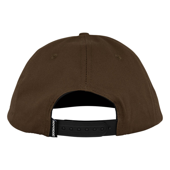 Independent Bar Logo Unstructured Snapback Hat - Dark Chocolate