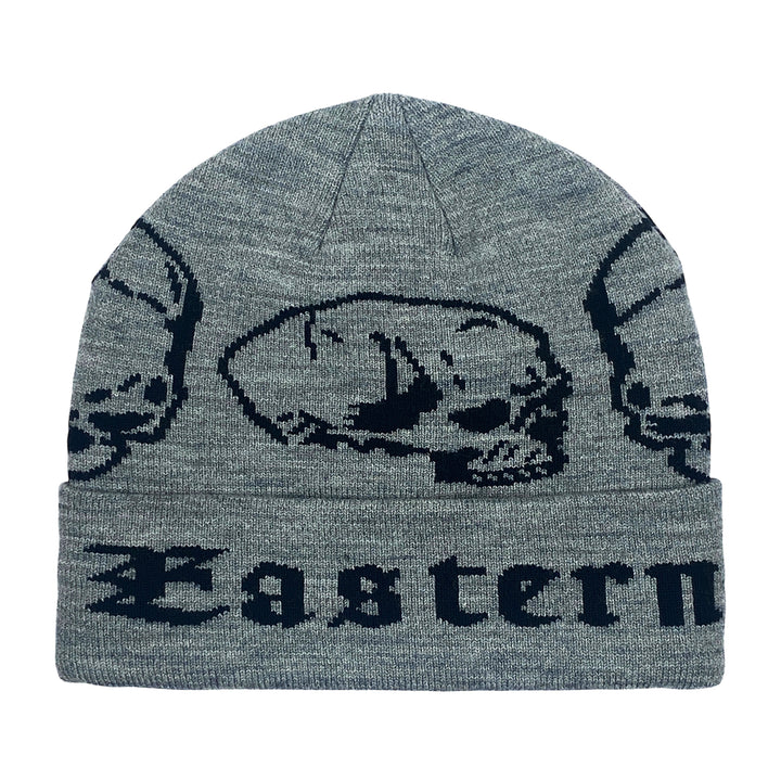 EasternBoarder Cuffed Skull Beanie - Gray