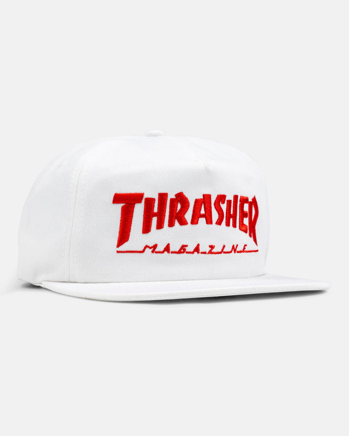 Thrasher Mag Logo Snapback Hat - White