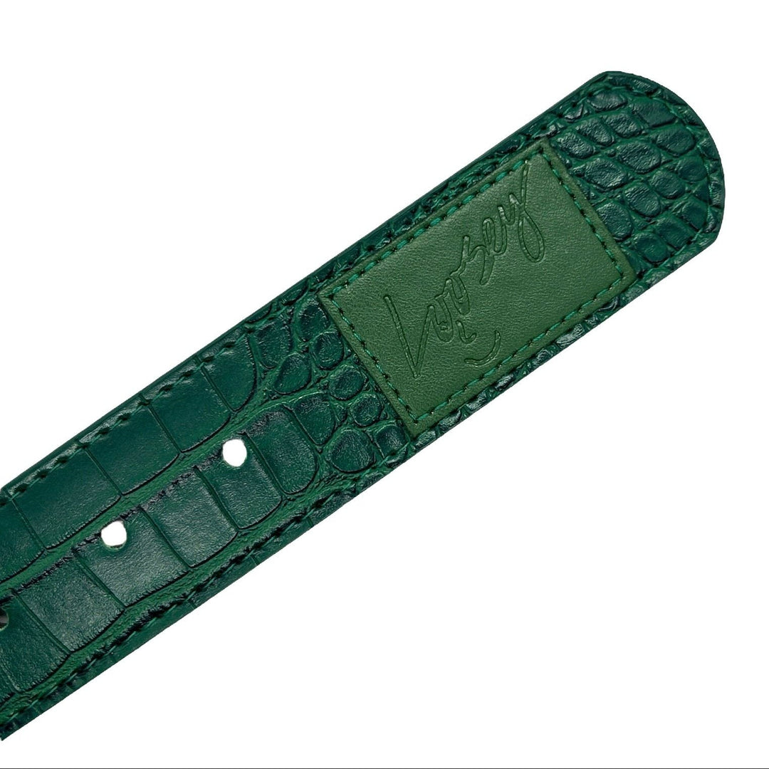 Loosey Green Croc Skin Belt