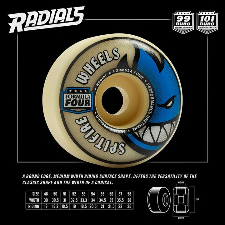 Spitfire F4 99 Radial Wheels 56mm