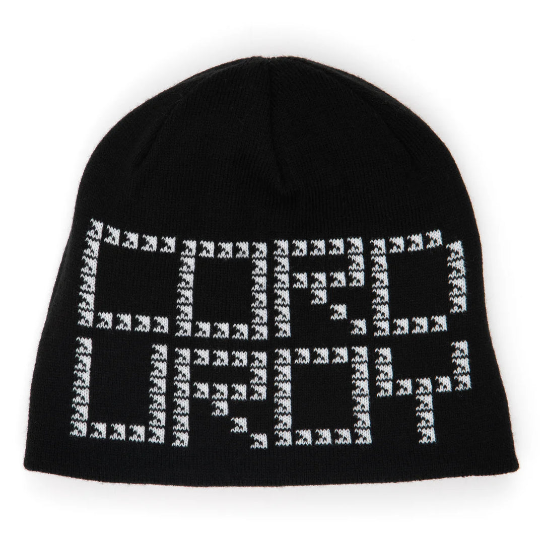 Corduroy Shadow Plaid Reversible Skully Beanie - Red