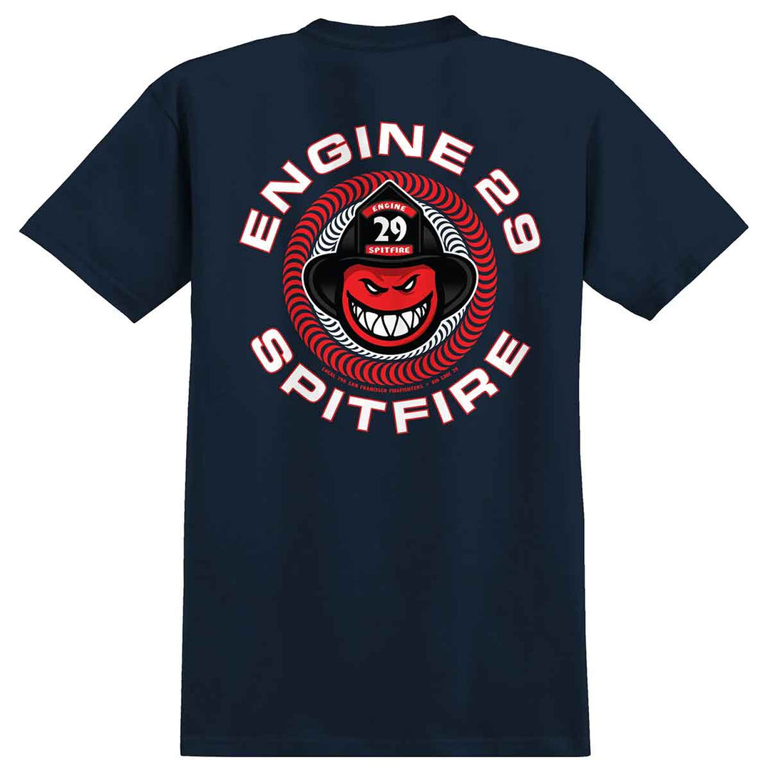 Spitfire X SFFD Engine 29 T-Shirt - Navy