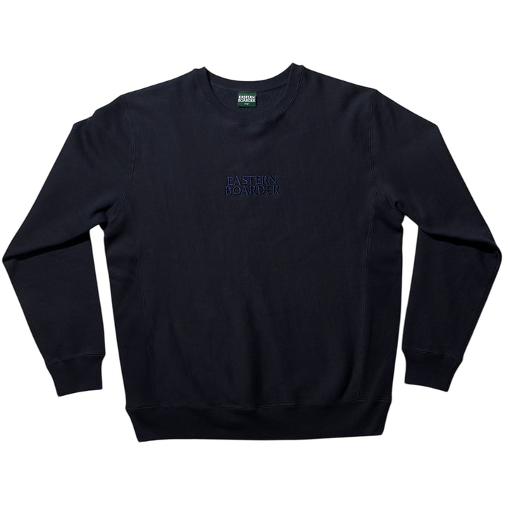 Eastern Boarder Premium Stacked Logo Crewneck Classic Navy