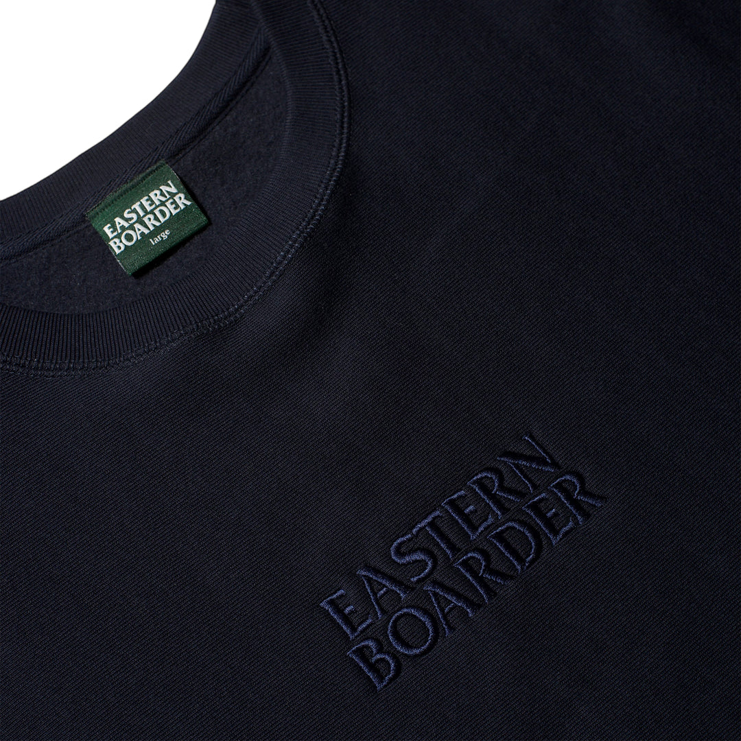 Eastern Boarder Premium Stacked Logo Crewneck Classic Navy