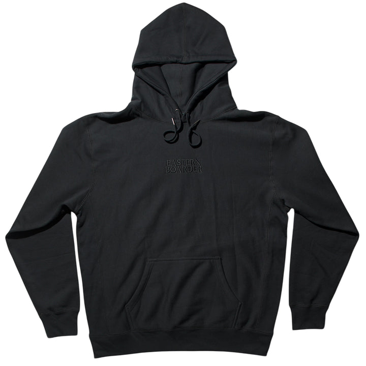Eastern Boarder Premium Stacked Logo Hoodie Black
