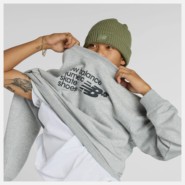 New Balance Numeric Frech Terry Crew Athletic Grey