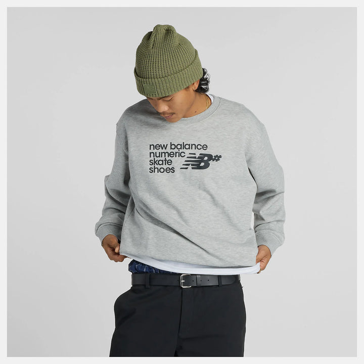 New Balance Numeric Frech Terry Crew Athletic Grey