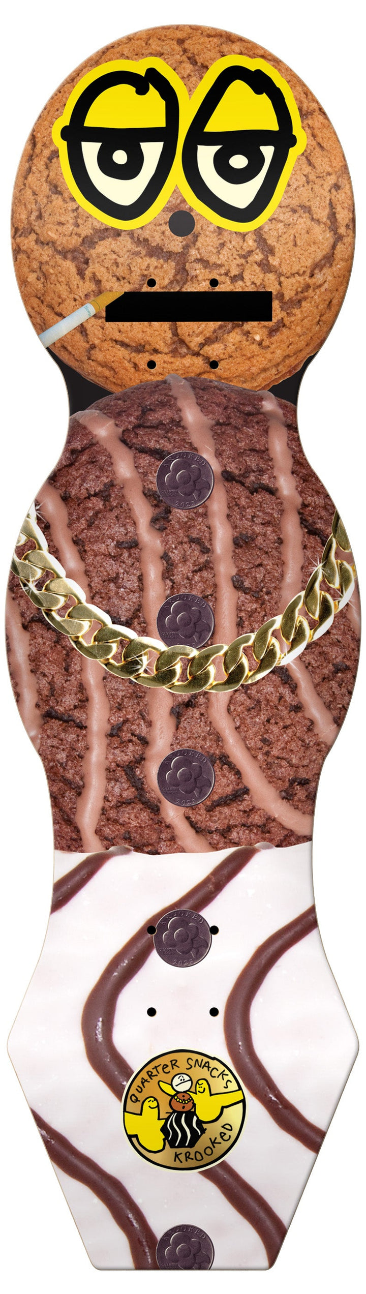 Krooked X Quartersnacks Snackman Cruiser Deck 9"