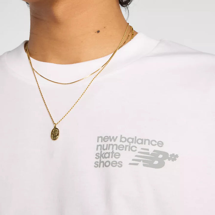 New Balance Numeric Small Logo Jersey T-Shirt White