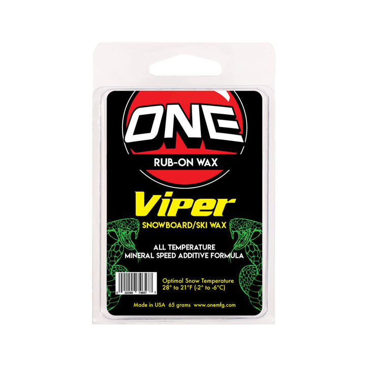 One MFG Viper Rub-On Snowboard Wax - 65g